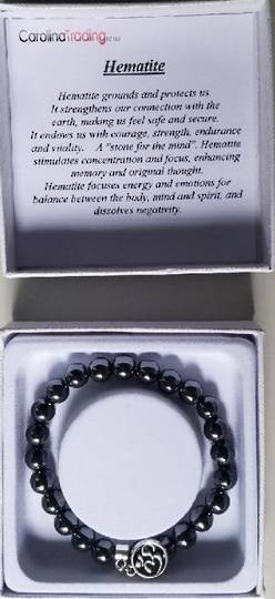 Hematite Beaded OM Bracelet image 0